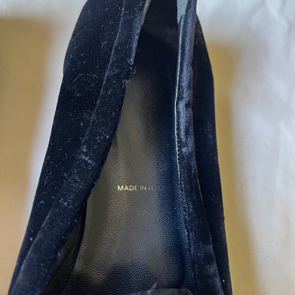 Prada Black Velvet Driving Loafers Flats Shoes Made‎ In Italy Size 39 - Picture 7 of 9
